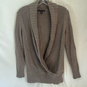 Banana Republic Cross Over knit sweater Brown Size XS